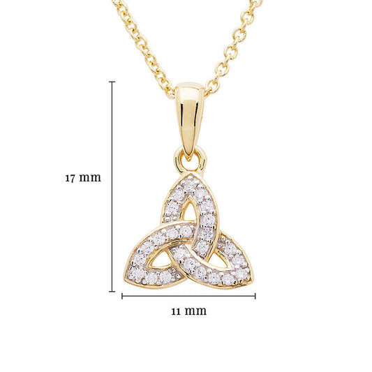 Trinity Knot Necklace - Gold Vermeil & CZ