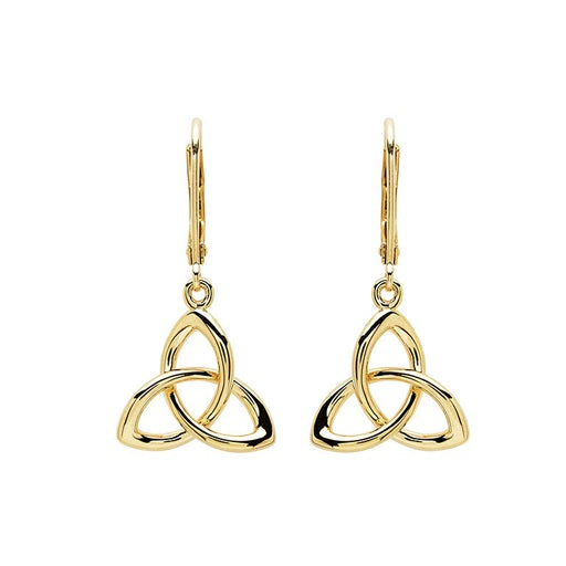 Trinity Knot Drop Earrings - Gold Vermeil