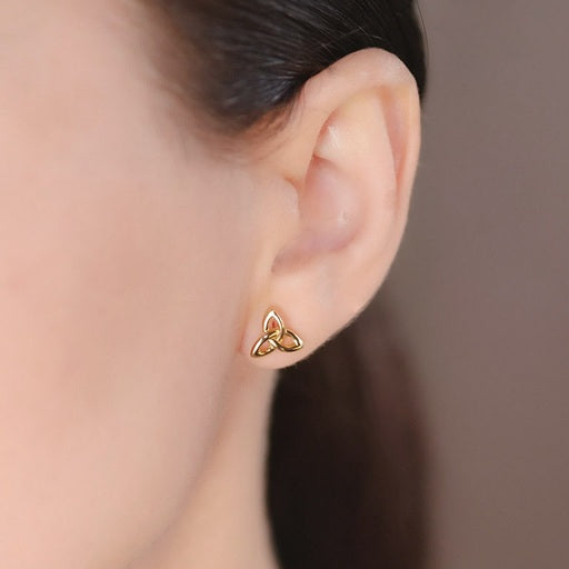Trinity Knot Stud Earrings - Gold Vermeil