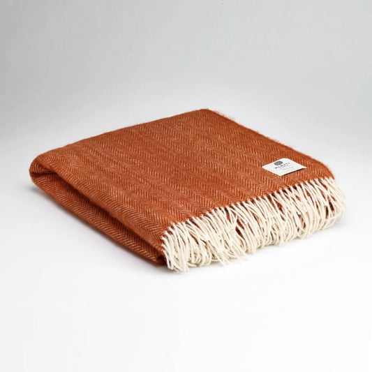Heritage Irish Throw - Herringbone Desert Sky