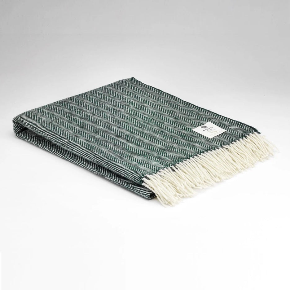 Heritage Irish Throw - Herringbone Spruce