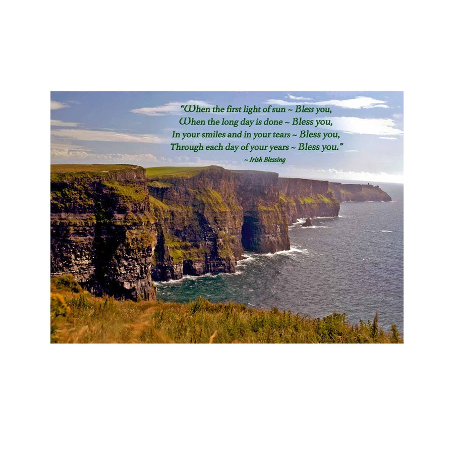 Cliffs of Moher Irish Blessing Greeting Card
