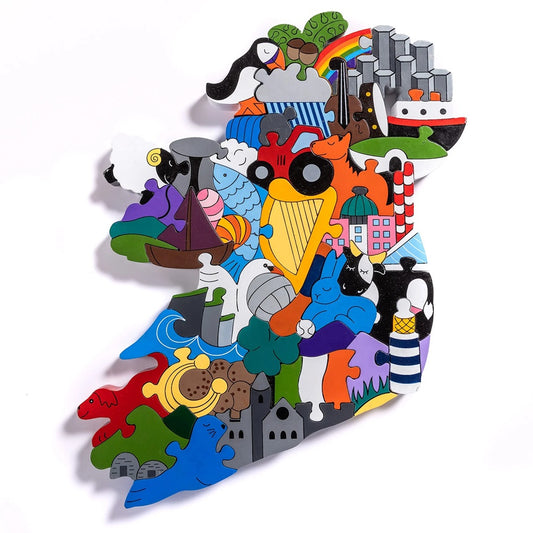 Ireland Icons Wooden Jigsaw Puzzle
