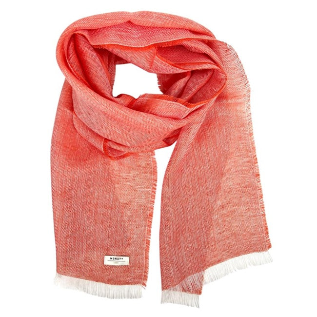 Irish Linen Scarf - Nectarine