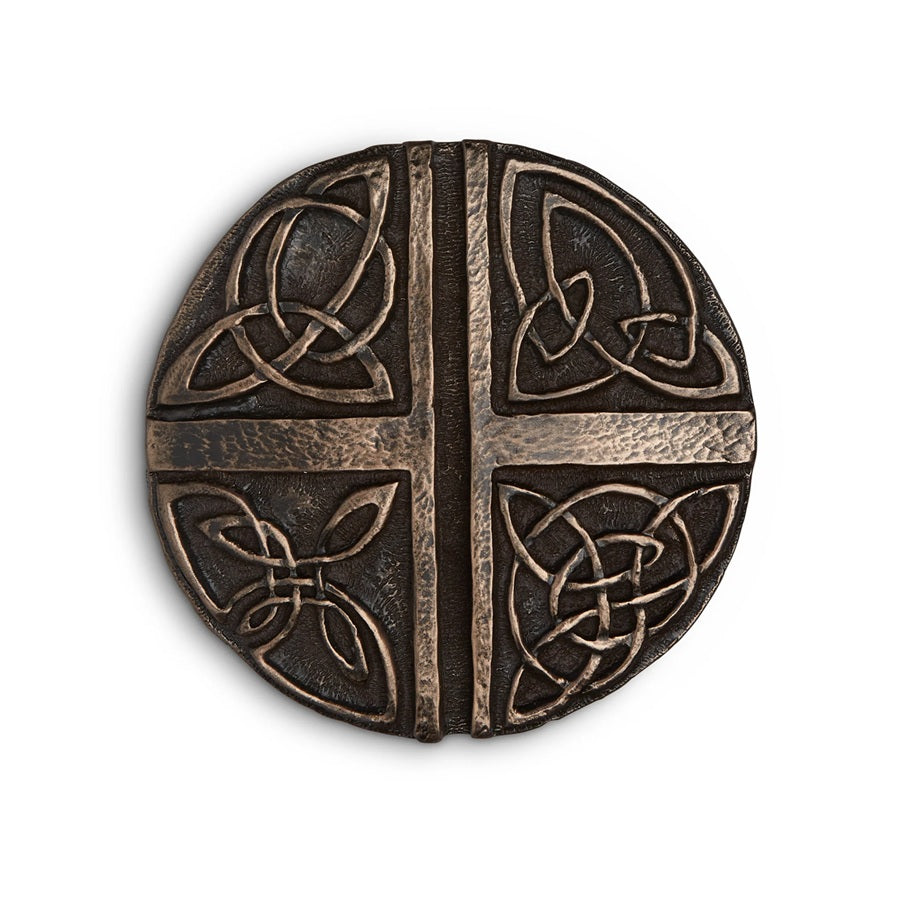 Celtic Love Cross Bronze Plaque