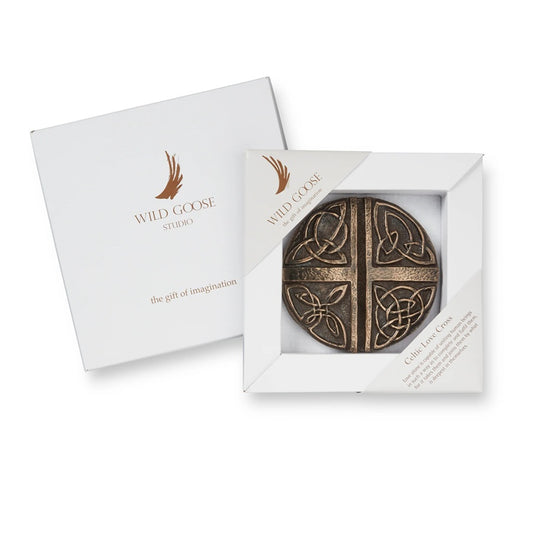 Celtic Love Cross Bronze Plaque