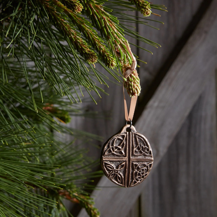 Celtic Love Cross Bronze Ornament