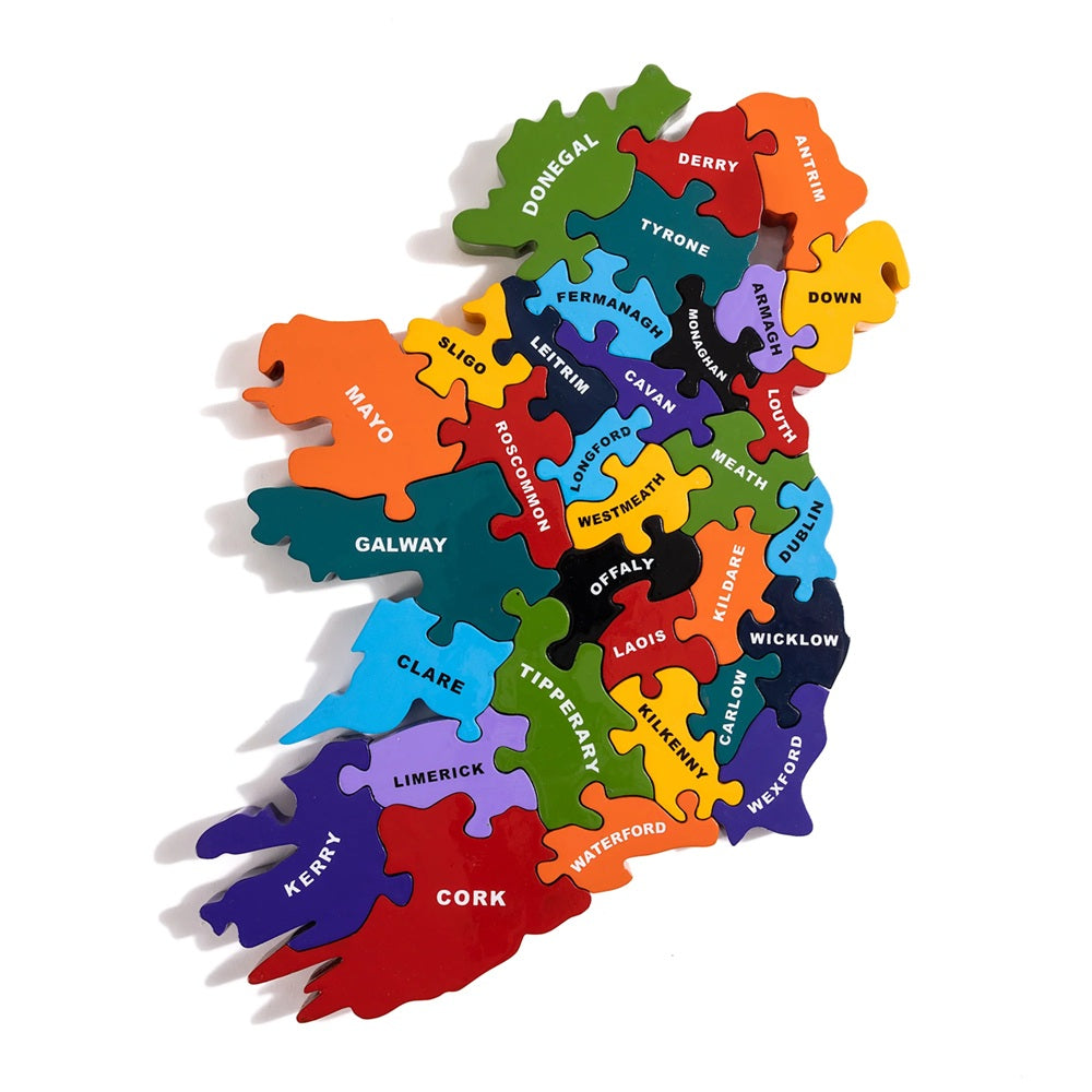 Map of Ireland Wooden Jigsaw Puzzle