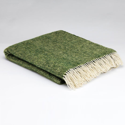 Irish Collection Wool Throw - Moss