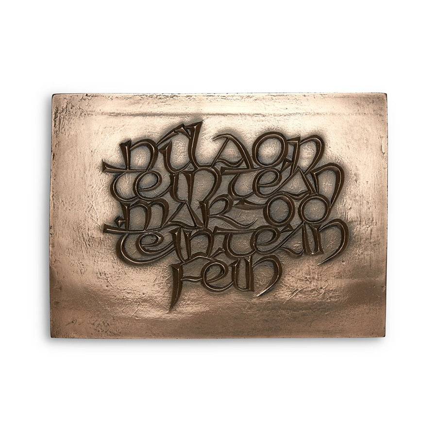 Irish Fireside Proverb Bronze Plaque