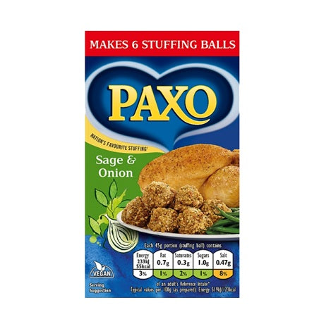 Paxo Sage & Onion Stuffing 85g