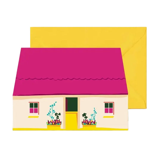 Cottage Mini Greeting Card - Pink