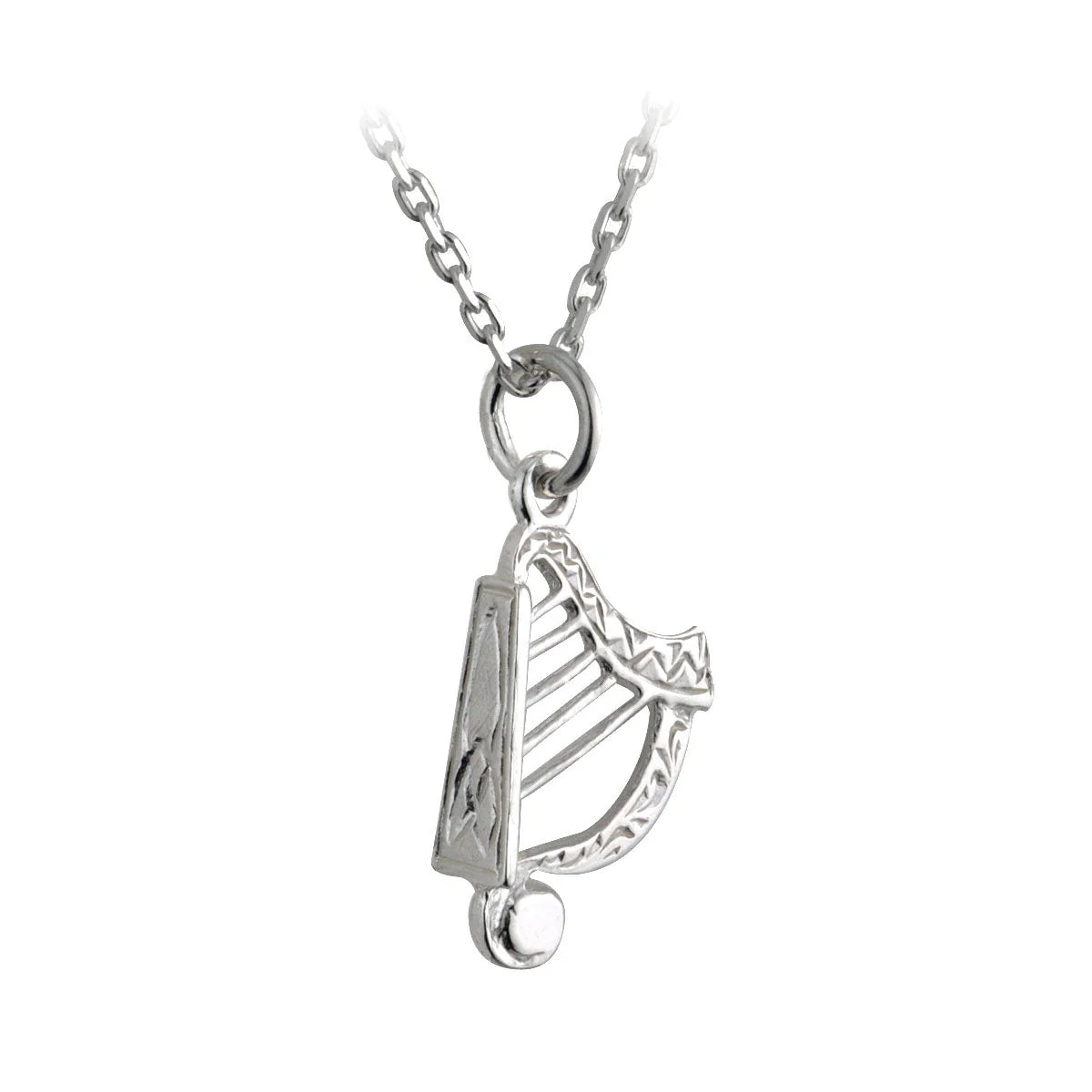Sterling Silver Petite Harp Pendant