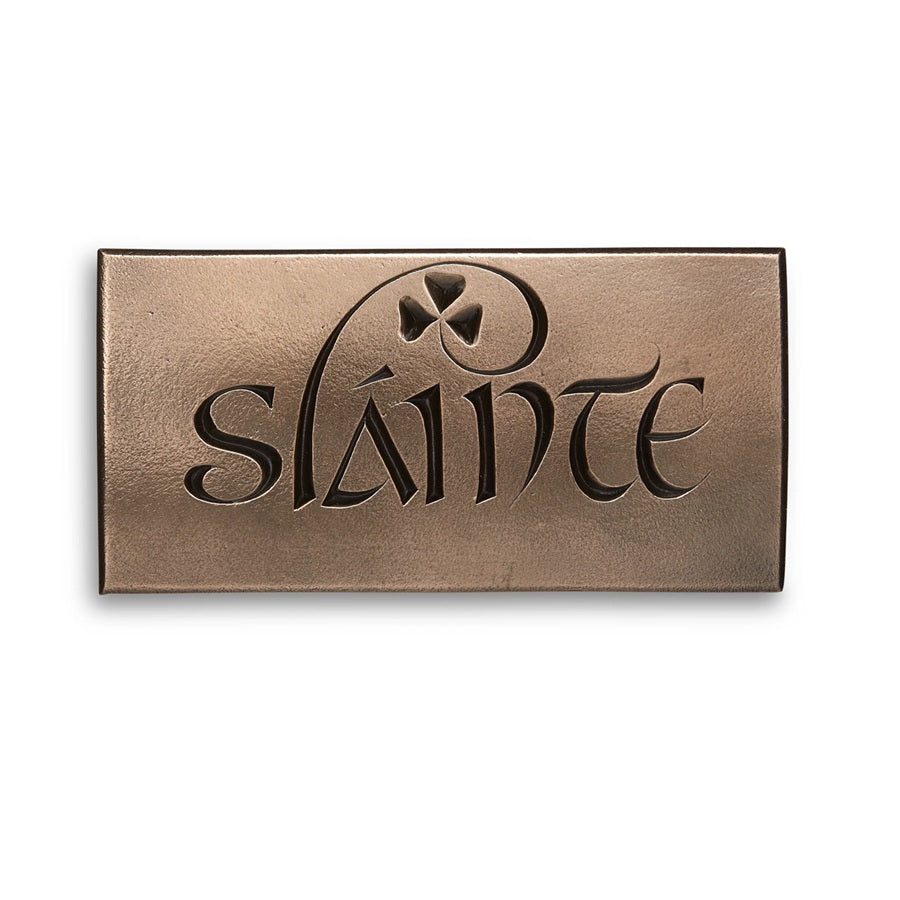 Sláinte Shamrock Bronze Plaque