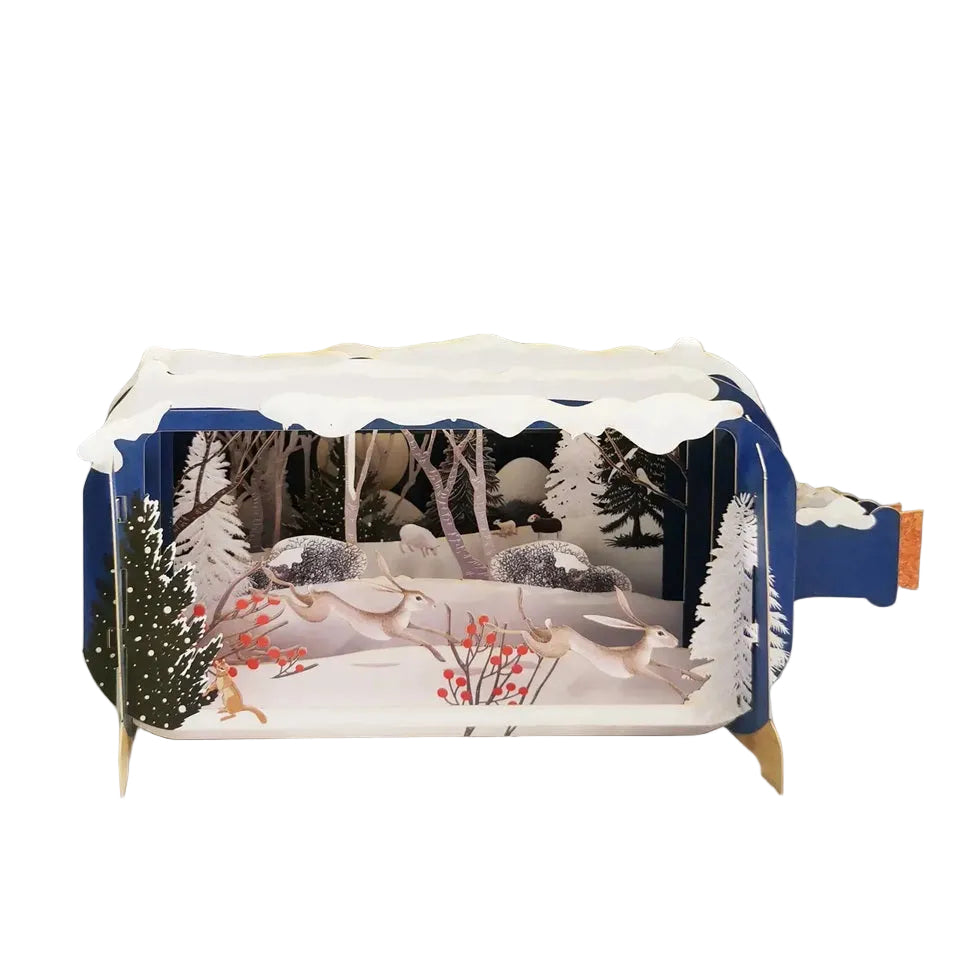 Snowy Woods In A Bottle Pop Up Card