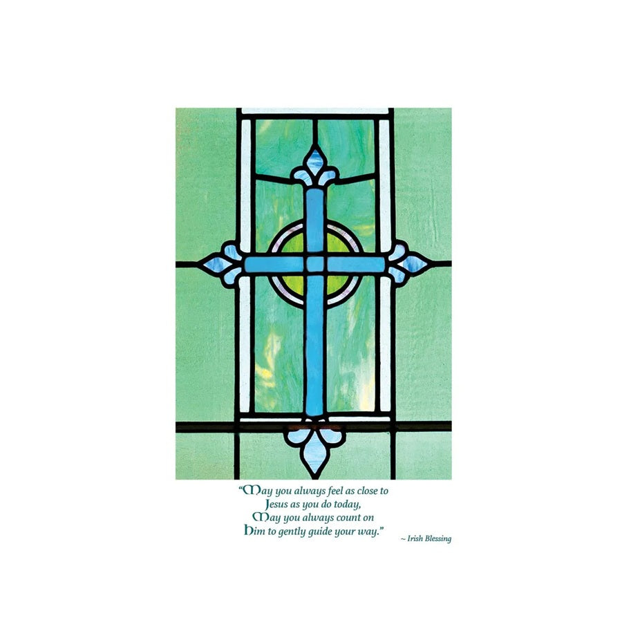 Stained Glass First Communion Card