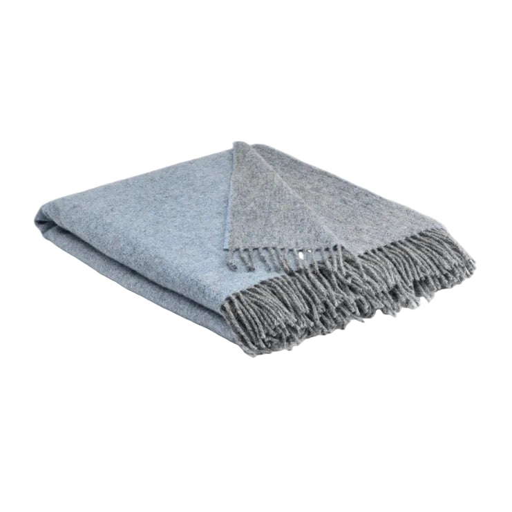 Irish Collection Wool Throw - Starlight Blue