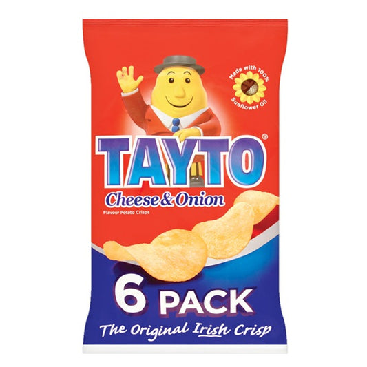 Tayto Cheese and Onion Crisps - 6 Pack