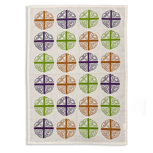 Irish Tea Towels - Sláinte , Triple Spiral, Love Cross