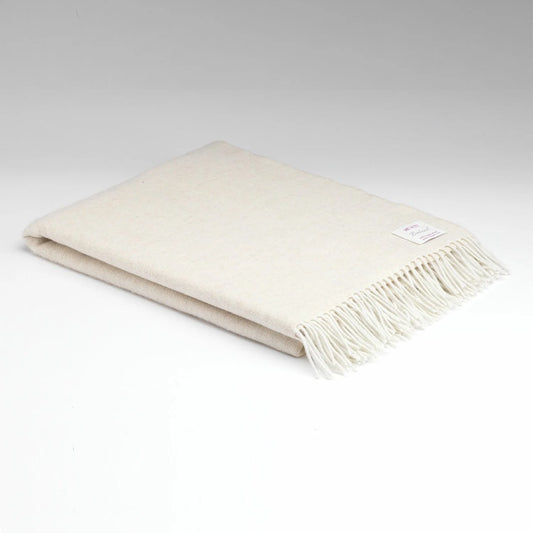 XL Irish Wool Throw - Linen