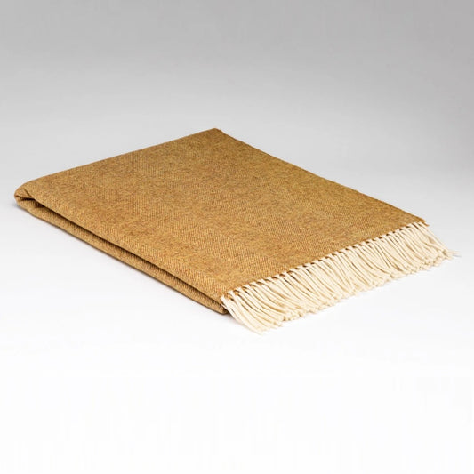 XL Irish Wool Throw - Mead Herringbone
